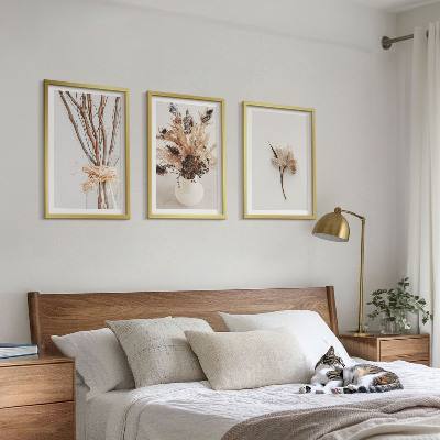 Billedsæt til soveværelset Blomster, grene, minimalistisk