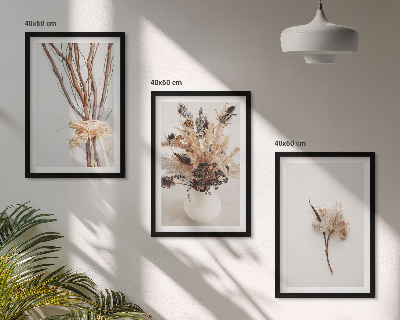 Billedsæt til soveværelset Blomster, grene, minimalistisk