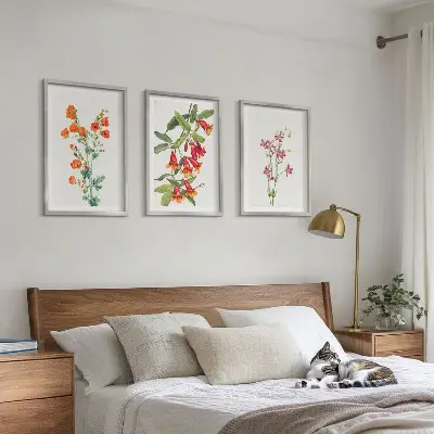 Vintage blomstermaleri inspiration til billedvæg