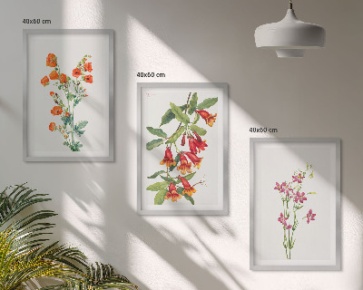Billedvæg inspiration Vintage retro blomstermaleri