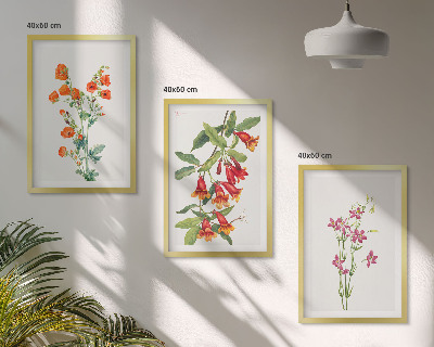 Billedvæg inspiration Vintage retro blomstermaleri