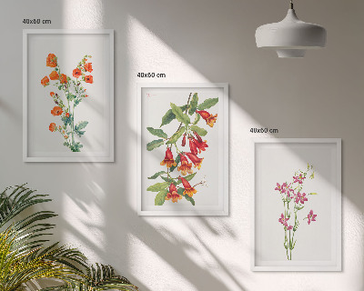 Billedvæg inspiration Vintage retro blomstermaleri