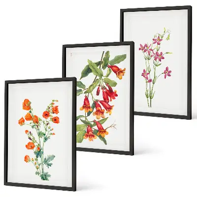 Vintage blomstermaleri inspiration til billedvæg
