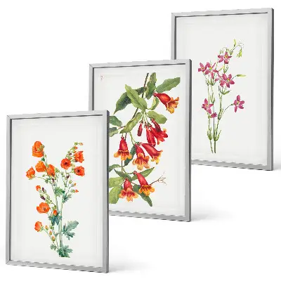 Vintage blomstermaleri inspiration til billedvæg