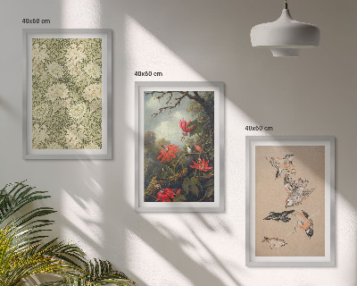 Billedvæg inspiration Blomster fugle natur