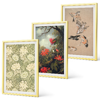 Billedvæg inspiration Blomster fugle natur