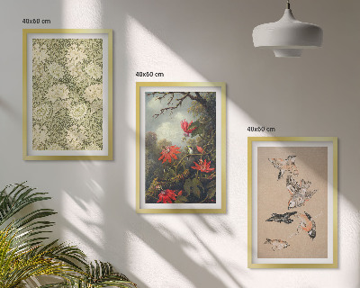 Billedvæg inspiration Blomster fugle natur