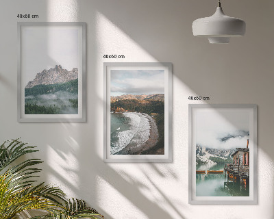 Billedvæg inspiration Træhus i bjergstrande