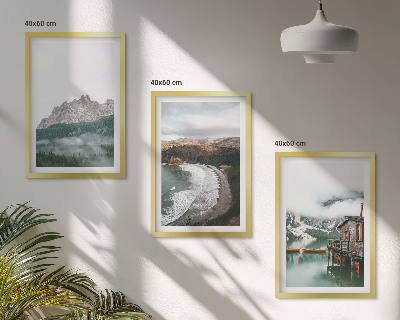 Billedvæg inspiration Træhus i bjergstrande