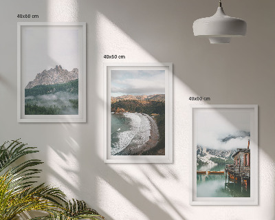 Billedvæg inspiration Træhus i bjergstrande