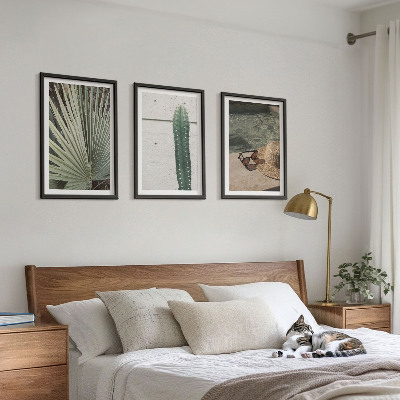 Triptykon billeder med ramme Tilbehør til tropiske planter