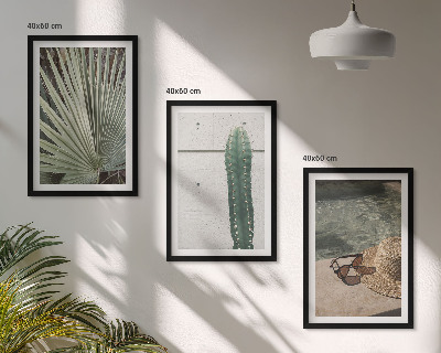 Triptykon billeder med ramme Tilbehør til tropiske planter