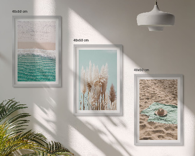 Billedvæg inspiration Strandbølger græshat