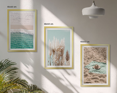 Billedvæg inspiration Strandbølger græshat