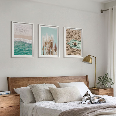 Billedvæg inspiration Strandbølger græshat