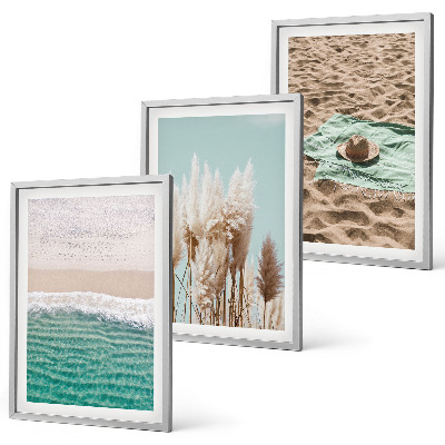 Billedvæg inspiration Strandbølger græshat