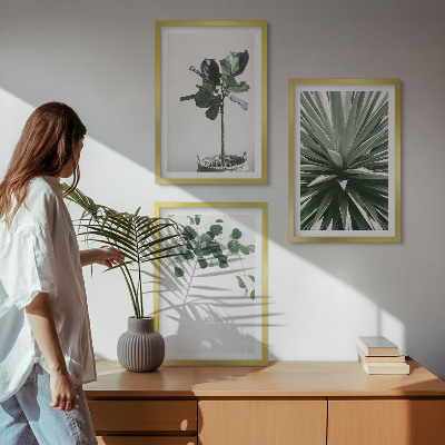 Billedvæg inspiration Grønne planter minimalisme
