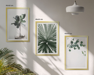 Billedvæg inspiration Grønne planter minimalisme