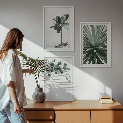 Billedvæg inspiration Grønne planter minimalisme