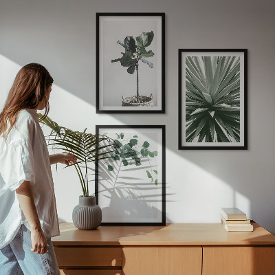 Billedvæg inspiration Grønne planter minimalisme