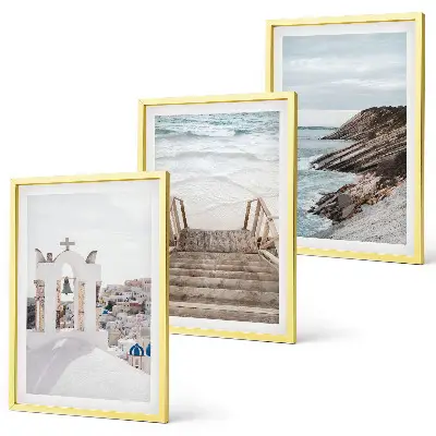 Havarkitektur Santorini triptykon med ramme