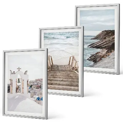 Havarkitektur Santorini triptykon med ramme