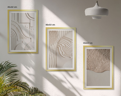 Billedvæg inspiration Abstrakte mønstre beige hvid