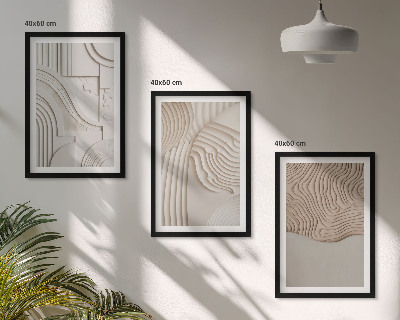 Billedvæg inspiration Abstrakte mønstre beige hvid