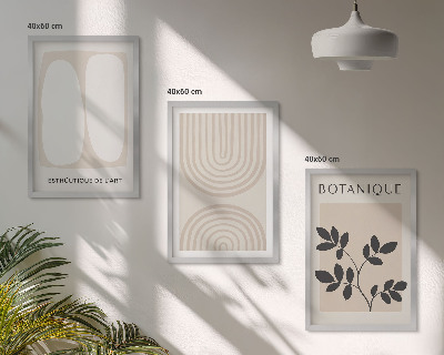 Billedvæg inspiration Boho plakater med delikate planter