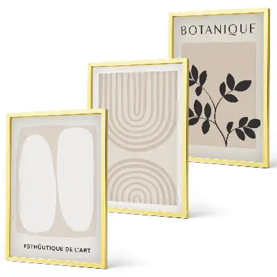 Boho plakater med delikate planter billedvæg inspiration