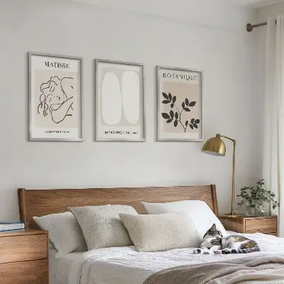 Billedsæt til soveværelset plantemalerier i Matisse-stil
