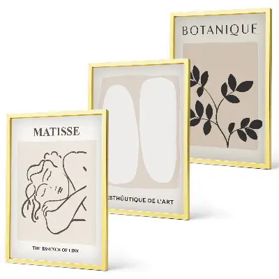 Billedsæt til soveværelset plantemalerier i Matisse-stil