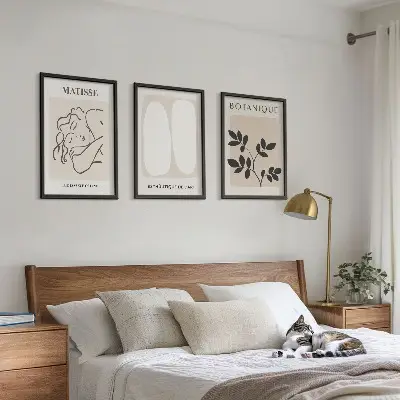 Billedsæt til soveværelset plantemalerier i Matisse-stil