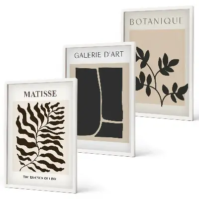 Plakater med planter minimalistisk udgave til billedvæg