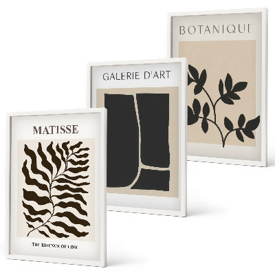 Billedvæg inspiration Minimalistiske planteplakater