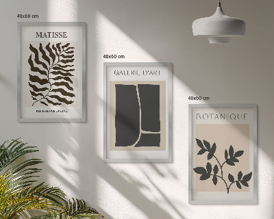 Billedvæg inspiration Minimalistiske planteplakater