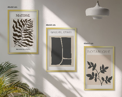 Billedvæg inspiration Minimalistiske planteplakater
