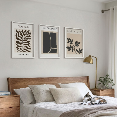 Billedvæg inspiration Minimalistiske planteplakater