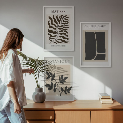 Billedvæg inspiration Minimalistiske planteplakater