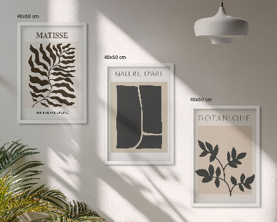 Billedvæg inspiration Minimalistiske planteplakater