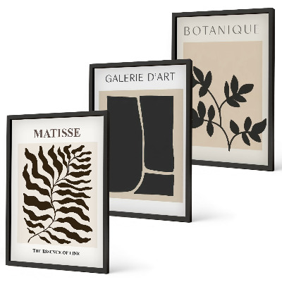 Billedvæg inspiration Minimalistiske planteplakater