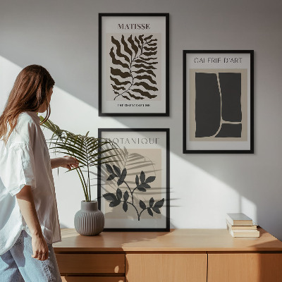 Billedvæg inspiration Minimalistiske planteplakater
