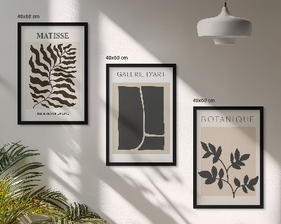 Billedvæg inspiration Minimalistiske planteplakater