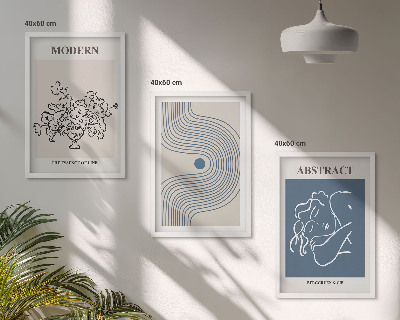 Billedvæg inspiration Abstrakte plakater med blomsterlinjer