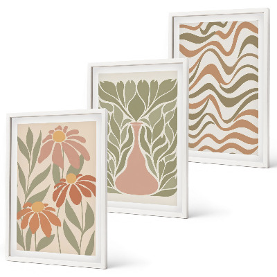 Billedvæg inspiration Pastel abstrakte blomster