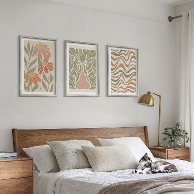 Billedvæg inspiration Pastel abstrakte blomster