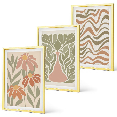 Billedvæg inspiration Pastel abstrakte blomster