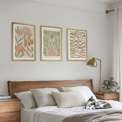 Billedvæg inspiration Pastel abstrakte blomster