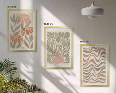 Billedvæg inspiration Pastel abstrakte blomster
