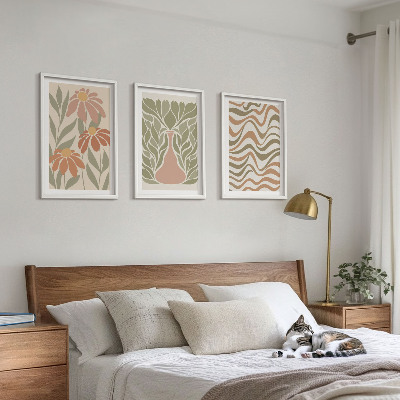 Billedvæg inspiration Pastel abstrakte blomster